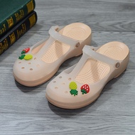 33-34 Small Size Thick Sole Nurse Hole Shoes Women's Wedge Jelly Non Slip Sandals Summer Beach 41 plus Size Slippers