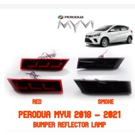 Perodua Myvi 2018 2019 2020 2021 2022 2023 rear bumper lamp reflector light bar (Red / Smoke)