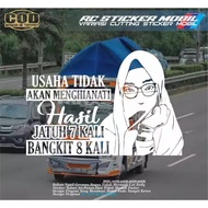 Car Stickers Glass and Body Variation Stickers Falling Words 7 Times Rise 8 Times