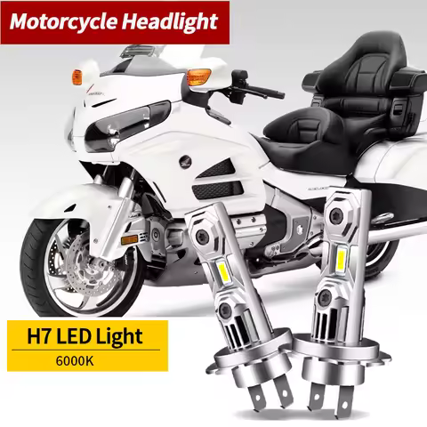 Motorcycle led Headlight 60W H7 Super Bright 6000K White CSP LED Bulbs For Honda Goldwing Gl1800 201