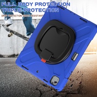 4-Layer Shockproof iPad Case Magnetic Pencil Slot 360 Rotate Hand Strap Stand Fit iPad Mini6 A17Pro