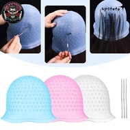 UPSTOTO Hair Coloring Hat, With Hook Silicone Hair Coloring Highlighting Cap, Reusable Hair Dying Fr