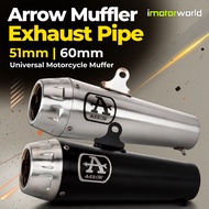 Arrow Muffler Exhaust Pipe 51mm 60mm Universal Motorcycle Muffler Cbr650 Zx4r 450sr 250rr R25 Z650
