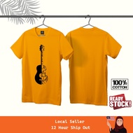 [Ready Stock] Guiter Logo 100% Cotton Unisex T-Shirt Baju