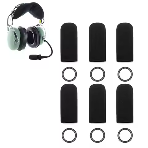 Voarmaks 6 Pcs Foam Mic Covers For David Clark DC One-X/PRO-X2/DC-Pro X/H10-13.4/H10-60/H20/M-7/M-4/