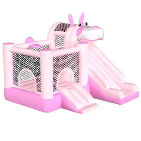 Bounce House for Kids Inflatable Bouncy House with Double Slide, 9.5ft x9.5ft Jumping Castle for Kid