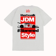 KARIMAKE Unisex Distro T-Shirt with LIBERTY WALK SLAMMED FERRARI F40 LBWK LIBERTY WALK Image