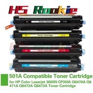 501A 502A 503A 504A Toner Cartridge Compatible for HP Color Laserjet 3600N CP3505 Q6470A Q6471A Q647