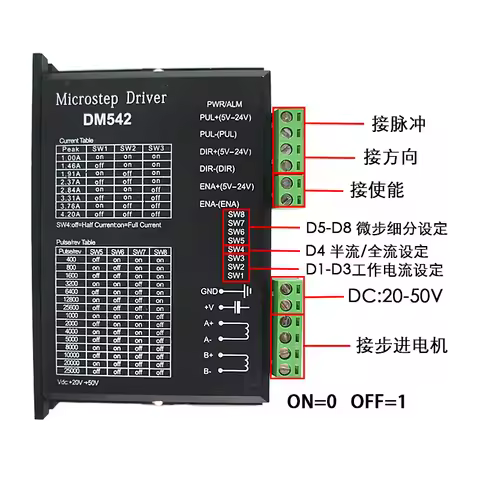 DM542 Stepper Motor Driver For 57 86 Series 2-Phase Digital Stepper Motor Drive