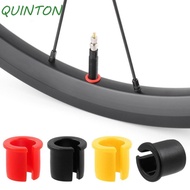 QUINTON 4pcs Bike Schrader Valve Rim Plug, Lightweight Plastic Bicycle Valve Hole Adapter, Mini Wheel Rim Practical Reduce Casing Rim Rubber Plug Folding Bicycle
