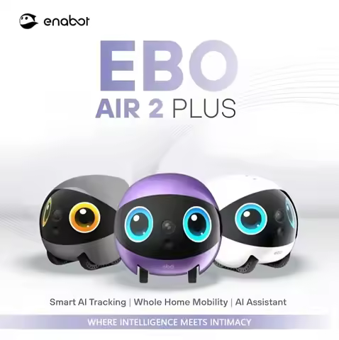 Enabot EBO AIR 2 PLUS Intelligent Pet Companion Robot 3k Camera Video Call and AI Artificial Intelli