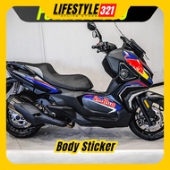 QJmotor Fortress 350 Modified Body Decals Sticker Fort 350 Red Bull Design Decoration Accessories