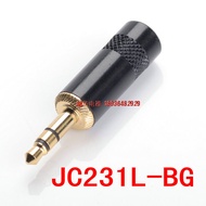 Lequn Optoelectronics jc231L-BG Black Gold-Plated 3.5 Plug Stereo Headset Small Three-Core Audio 3.5
