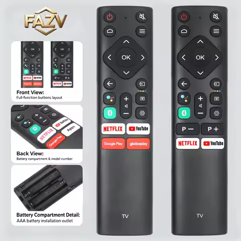 FAZV Voice Remote for Panasonic RC-870-A06-B87W21-PA05MS B06-B87W21-PA04XS C06-B87W21-PA03XS TX-LX65
