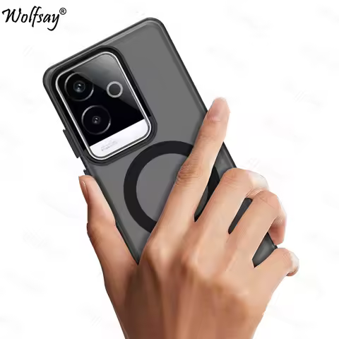 Transparent Case For Realme GT 6 China Case Realme GT6 Magnetic Adsorption Wireless Charge Back Cove