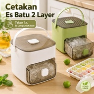 2-in-1 FOOD GRADE Ice cube Mold Ice cube maker/ Ice storage box/ Ice cube storage/ portable Ice cube