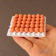 CRAFTML 1Set Cute Chicks Eggs, Mini 4 Styles Simulated Eggs,  Family Eggs Miniature Decorations
