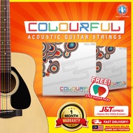 Tali Gitar Akustik Multicolour 1 set  6 Strings (Multicoloured Acoustic Guitar Strings Set)