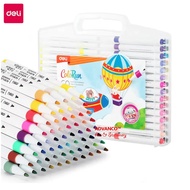DELI (C189) COLORUN ACRYLIC MARKERS WITH TRANSPARENT BOX (AVAILABLE IN SETS)