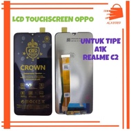 BBC225- LCD TOUCHSCREEN OPPO A1K REALME C2 Fullset Crown Super 100 FUL