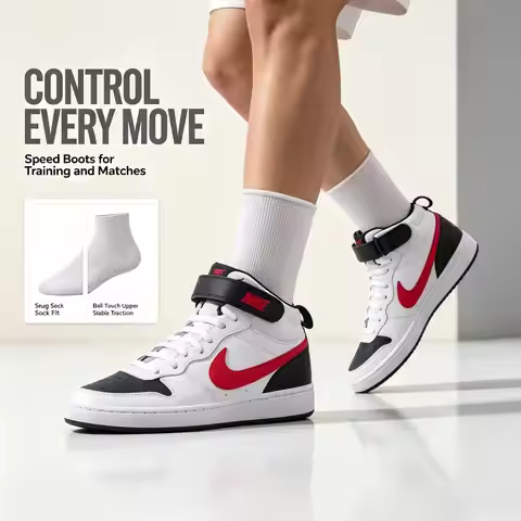 Nike Limited Edition Women's COURT BOROUGH MID 2 BG Fashionable Trendy Sneakers Low-Top Versatile Ca