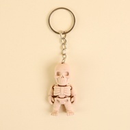 GANTUNGAN Fidget Toy Skull Keychain - Skeleton Keychain Anti-Stress Toy