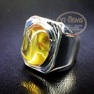 แหวนบุษราคัม แหวนเงินแท้ พลอยบุษราคัม(cz) YTG-5106