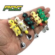 PDG Soft Frog 4.6cm 5.2g Haruan Jump Frog Casting Haruan Lure Umpan Soft Plastic Lure Fishing Frog Double Hook Toman exp