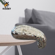 KOZEEY Melted Disco Ball Decoration, Disco Ball Sculpture, Unique Ornament, Table Decoration, Glitte