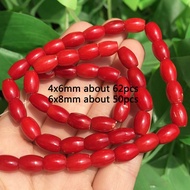 Natural Red Coral Gem Stone Irregular Chip Drum Drop Rice Ro Jewelry Accessories DIY Natural Jadeite