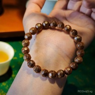 Black Agate Prayer Beads Sandalwood Bracelet Buddhist Beads Hand String Indian Old Mountain Men Wome