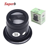 5X 10X 15X 20X Jewelers Eye Loupe Loop Magnifier Glass Watchmaker Watch Magnifier Tool with Circle E