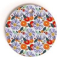 Society6 83 Oranges Alia Cutting Board, Round, Black