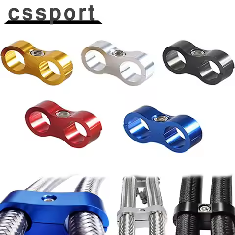 Universal AN4 AN6 AN8 AN10 Billet Oil Fuel Water Hose Tube Seprator Divider Clamp aluminum line sepa