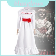 Annabelle Horror Doll in White Dress - Perfect for Halloween Events