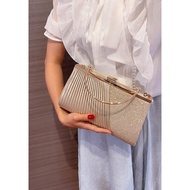 sling bag women nunu handbag Clutch fesyen perangai emas lipatan baru