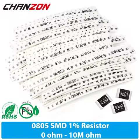 0805 1% High Precision SMD Resistor Kit 0ohm 1 330 470 1K 4.7K 5.6K 33K 43K 47K 51K 56K 62K 68K 75K 