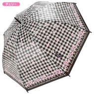 [代購] 日本Sanrio Hello Kitty 長柄雨傘  (黑白格仔)