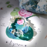 波光靈靈戒指 | 藍磷輝 | 白水晶 | 月光石 |