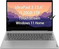 Lenovo IdeaPad 3 15.6'' Touchscreen Business Laptop (Intel Core i3-1115G4, 20GB RAM, 1TB PCIe SSD, (Beats i5-8265U)) Wi-Fi 6, IST HDMI Cable, Win 11 Home - 2023 Model Platinum Grey 20GB RAM1TB SSD