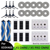 Ecovacs Deebot X5 OMNI / X5 PRO/ X5 PRO OMNI Robot Vaccum Dust Bag Main Side Brush Filter Mop Cloths