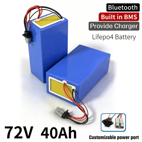 24S 72V 40Ah Lifepo4 Lithium battery pack with bluetooth BMS for 1000W 2000W 3000W Elektromotorräder