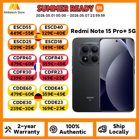Global Version Redmi Note 15 Pro+ Smartphone 6500mAh 100W Battery Snapdragon 7s Gen 4 200MP OIS Main
