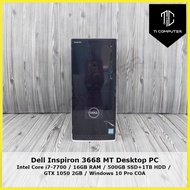 Dell Inspiron 3668 MT Intel Core i7-7700 3.6Ghz 16GB RAM 500GB SSD+1TB HDD GTX1050 2GB Graphic Deskt