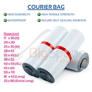BIGSPOON SB00096 100pcs Thick White Courier Bag Self Adhesive Sealing PE Plastic Flyer Parcel Shippi