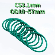 [KZS] O-ring Green Fluorine O-Ring FKM Fluorine Rubber Sealing Ring OD10-57mm * CS3.1mm