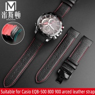 EQB500/501/800/900 leather strap For Casio EQB-500 EQB800 EQB900 EQB-501watchband 22mm special modif