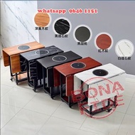 小型三折多功能餐枱+附電磁爐 [DT40-51] Foldable Dinning Table (with Induction Cooker) 有轆可鎖 能屈能伸