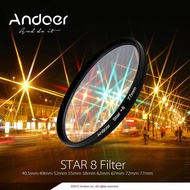 Andoer 58mm UV+CPL+Close-Up+4 +Star 8-Point Filter Circular Filter Kit Circular Polarizer Filter Macro Close-Up Star 8-Point Filter with Bag for Nikon Canon Pentax Sony DSLR Camera