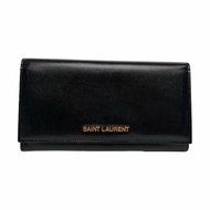 YSL黑色牛皮錢包金色五金